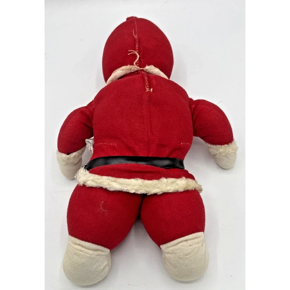 Vintage Rushton Co Rubber Face & Beard Santa Claus Plush Figure/Doll 14”
